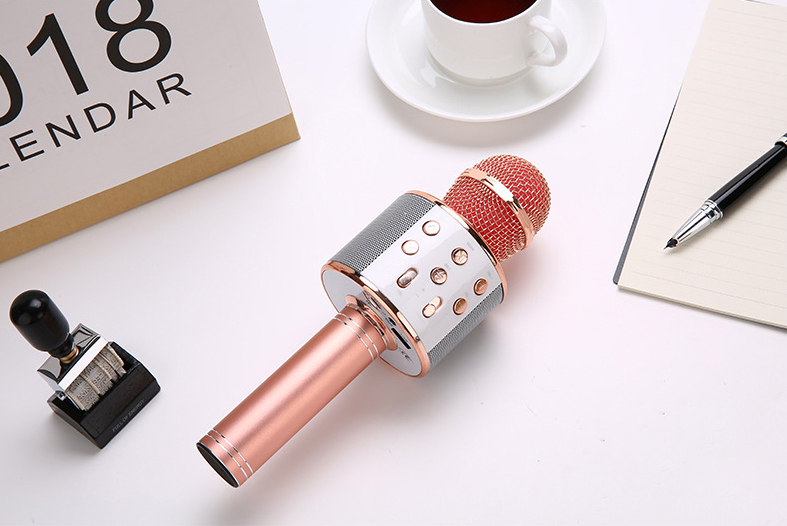 Micro hát Karaoke kiêm Loa Bluetooth - Loại tốt âm thanh chuẩn KTV S8