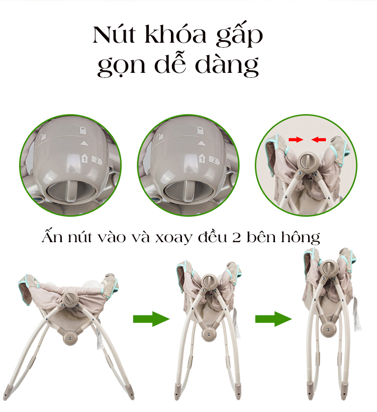 Nôi rung đưa em bé ngủ