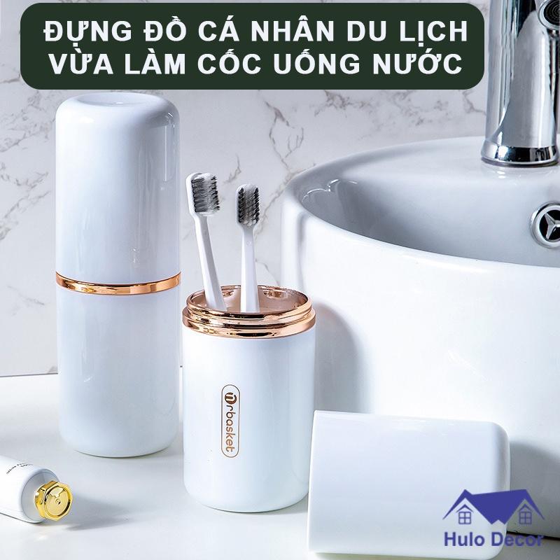 Hộp đựng bàn chải kem đánh răng kết hợp cốc đánh răng cao cấp đi du lịch