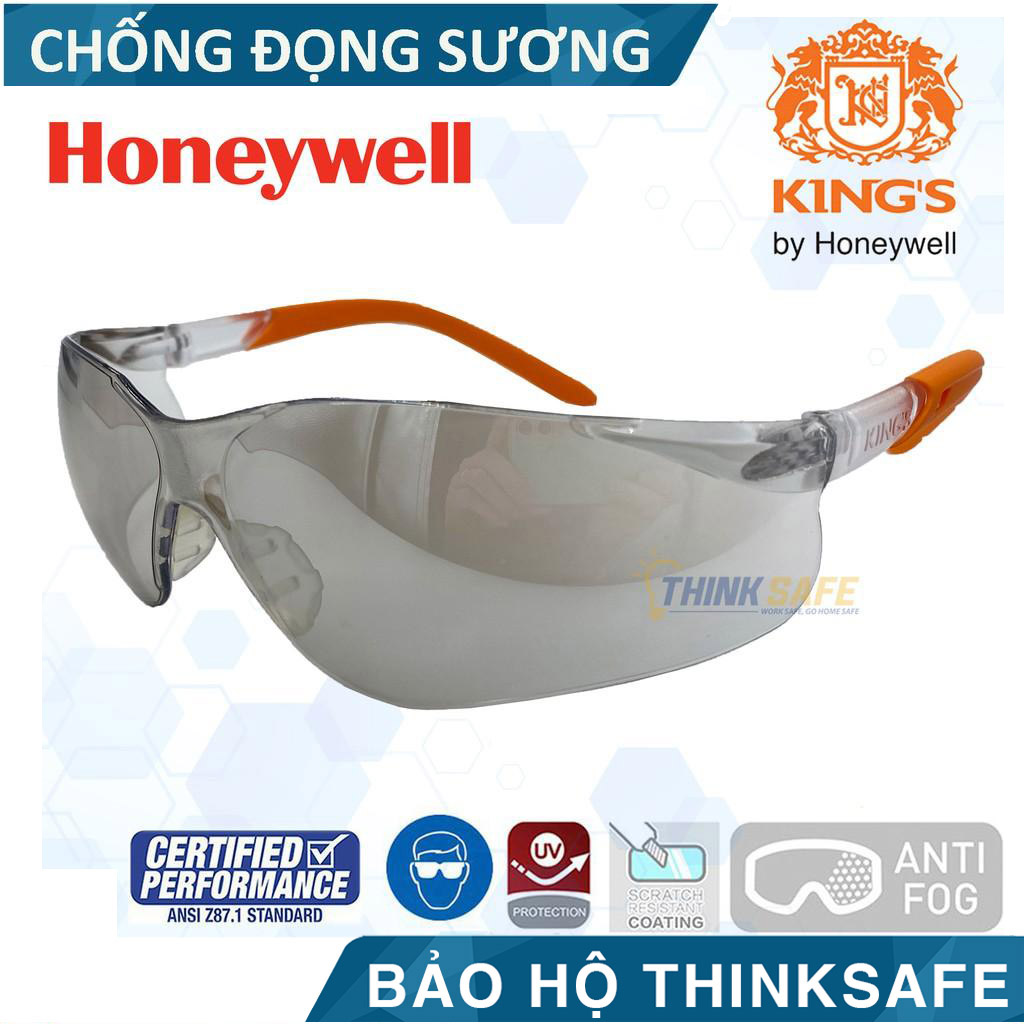 Kính bảo hộ King's KY2223 kính chống trầy xước, chống bụi, chống tia UV (màu trắng bạc)