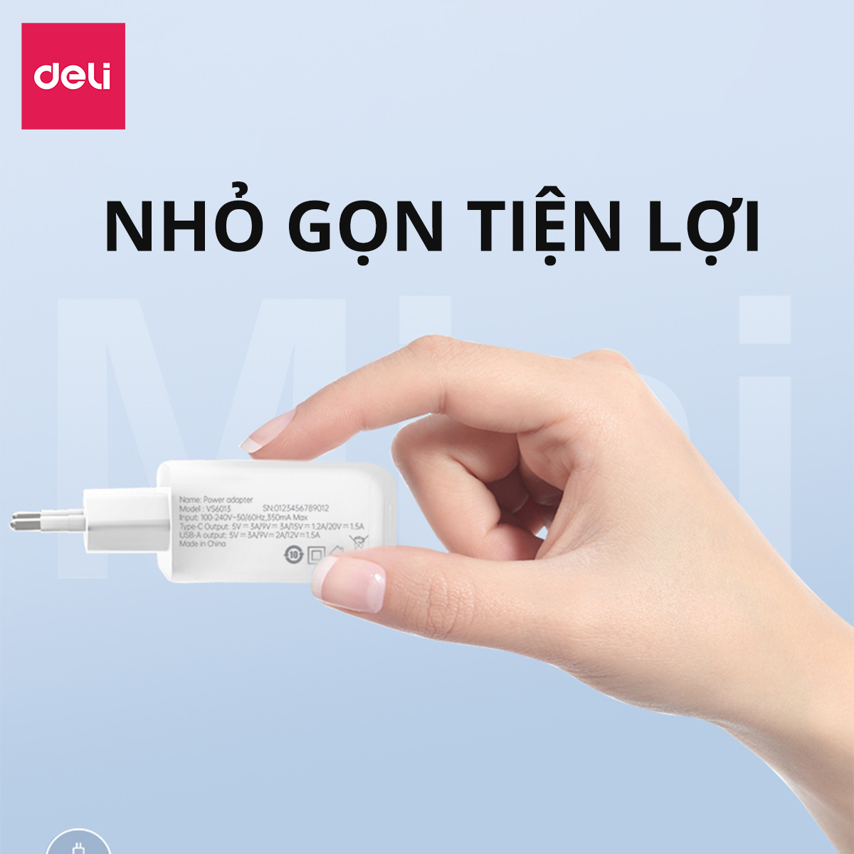 Củ Sạc Nhanh AOKA by Deli 20W Sạc Nhanh Cho Điện Thoại - Siêu Bền Chống Nóng Chống Cháy Nổ hàng chính hãng VS6013