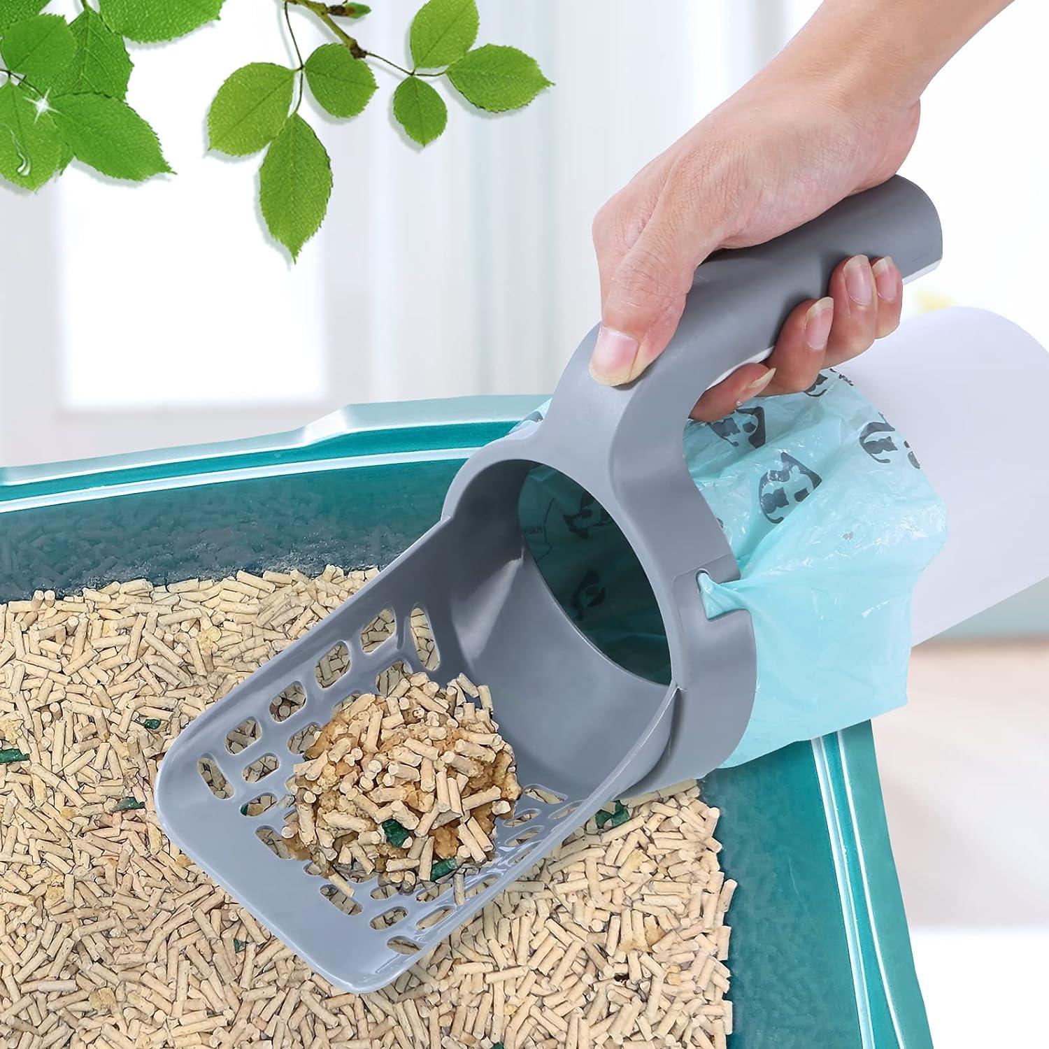 Xẻng vệ sinh cho mèo cao cấp có chân đế, Xẻng vệ sinh cho mèo, có khay đựng chất thải,