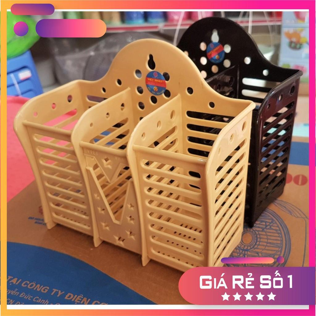 ỐNG ĐỰNG ĐŨA, THÌA, DĨA, 3 NGĂN -2708.