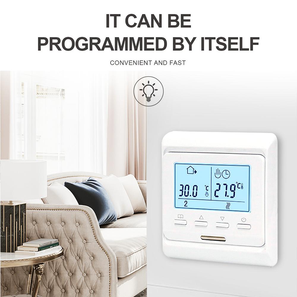 Bộ Điều Nhiệt Có Thể Lập Trình 230V Lcd Kỹ Thuật Số Với 6 Chế Độ 16A