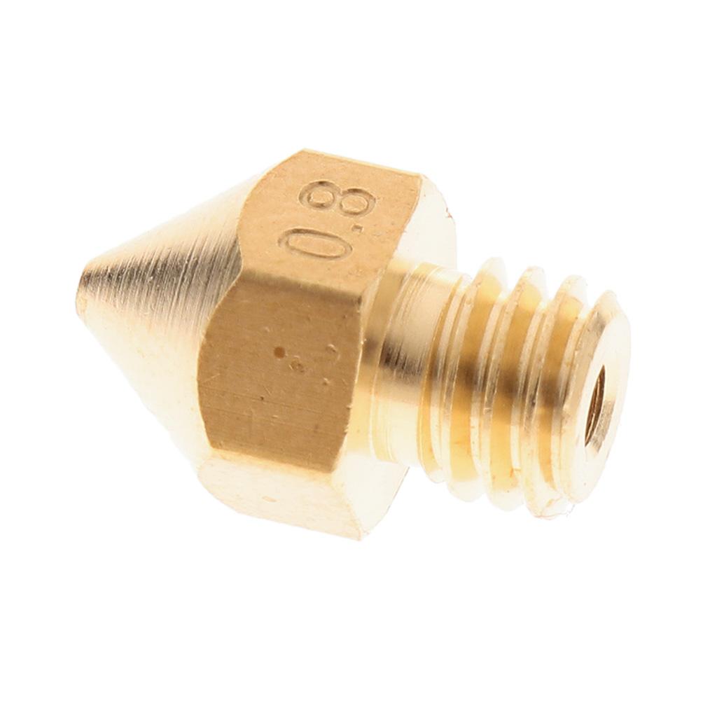 1Piece 3D Printer Extruder Brass Nozzle Printhead 0.6mm / 0.8mm / 1.0mm