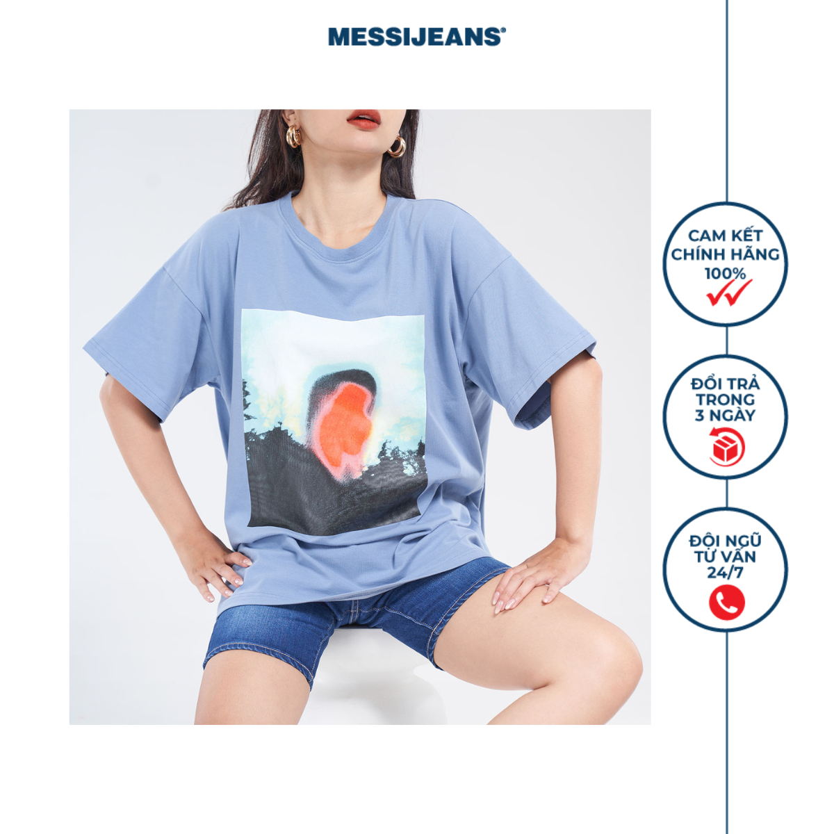 Hình ảnh Áo Thun T-shirt nữ unisex MESSI WTT0103