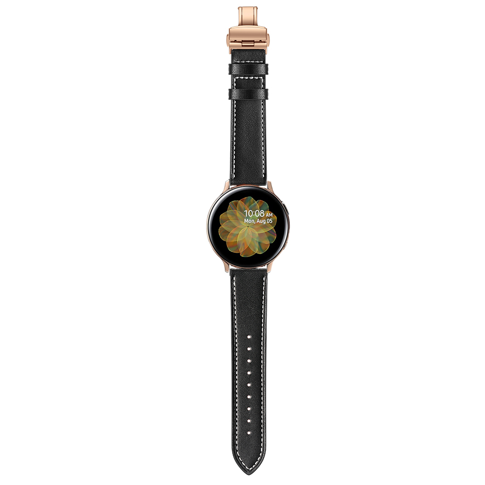 Dây Da Khóa Bướm Gold Chống Gãy Size 20mm Cho Galaxy Watch Active 1 / Galaxy Watch 42 / Galaxy Watch Active 2