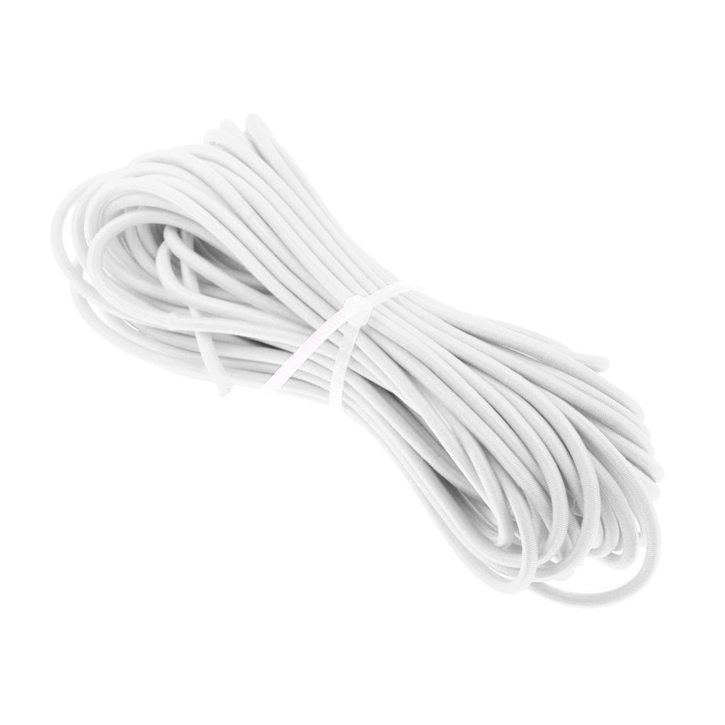 Dây đàn Hồi Tròn 3 Mm Dây Bungee Dây Buộc Xuống Thuyền Rơ Moóc 10m Trắng