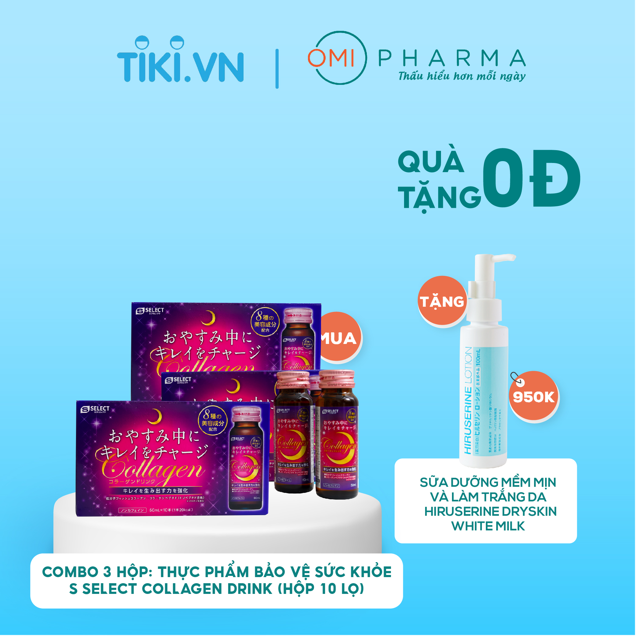 Combo 3 Hộp Nước Uống Đẹp Da Collagen S Select Nhật Bản