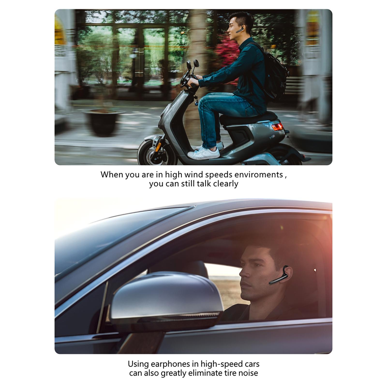 Bluetooth Headsets V5.0 Noise Cancelling with Mic Earphone for Office Music Gym Running