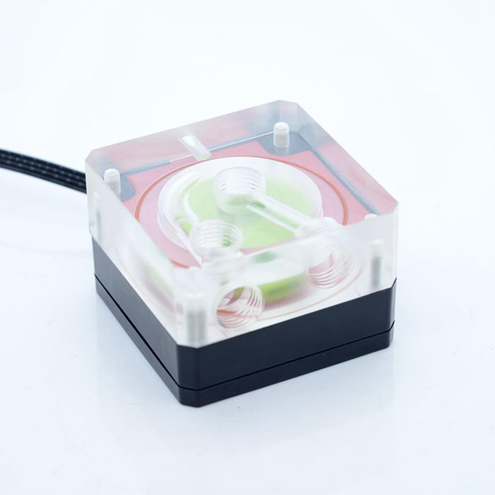Cubic Water Cooling Pump DC 12V PWM Speed Control Meters