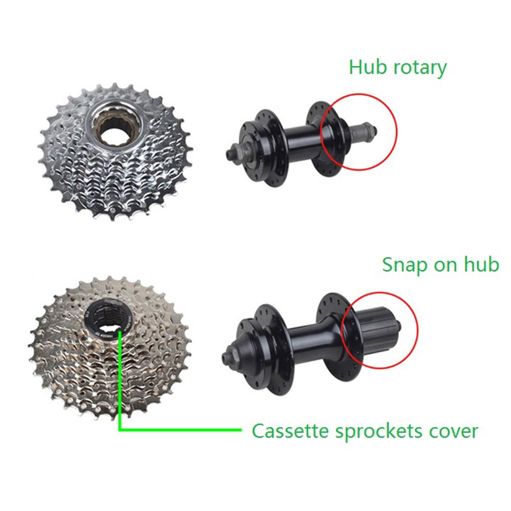 Bike Disc Brake Hubs Front Rear Bearings Hub Set w/ Lever 32H Cassette Hubs