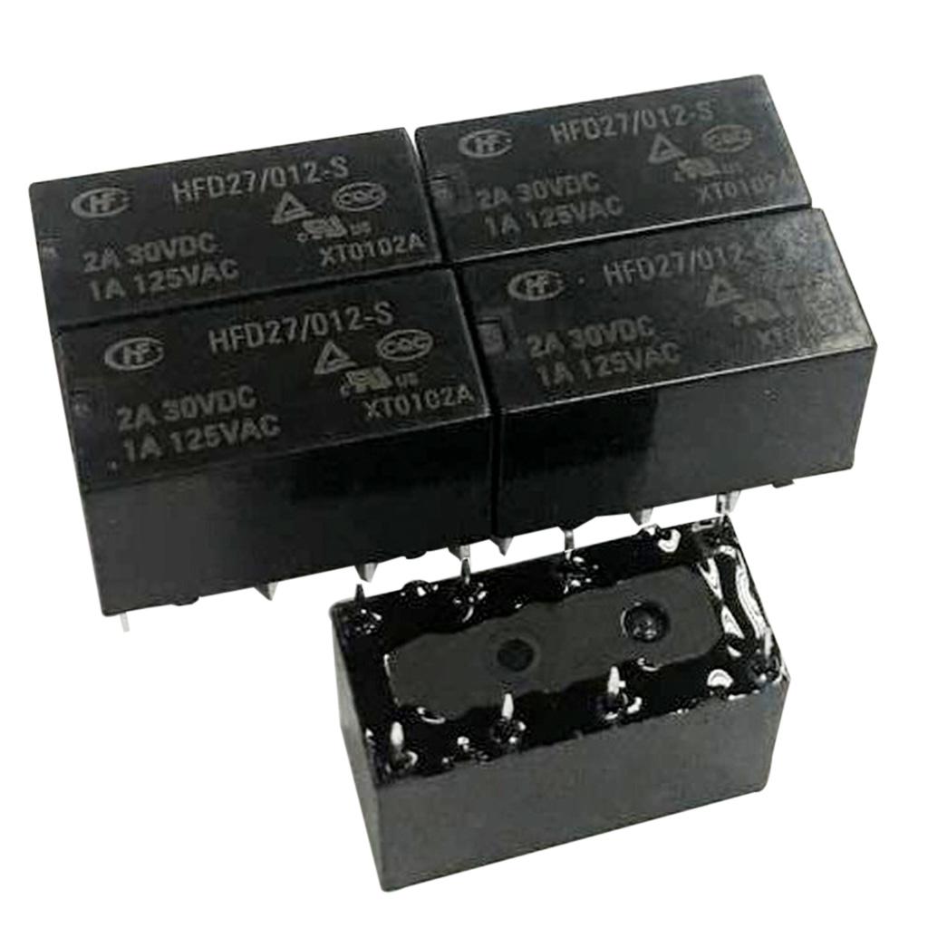5 Pcs DC 5V/12V/24V Coil DPDT 8 Pin PCB Electromagnetic Power Relay