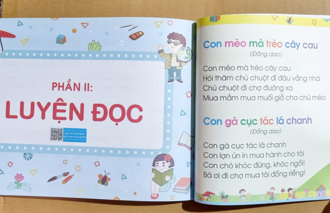 Tập đánh vần tiếng Việt - Theo sơ đồ tư duy - Bản mới nhất 5.0 - Quét mã QR để nghe hướng dẫn đọc