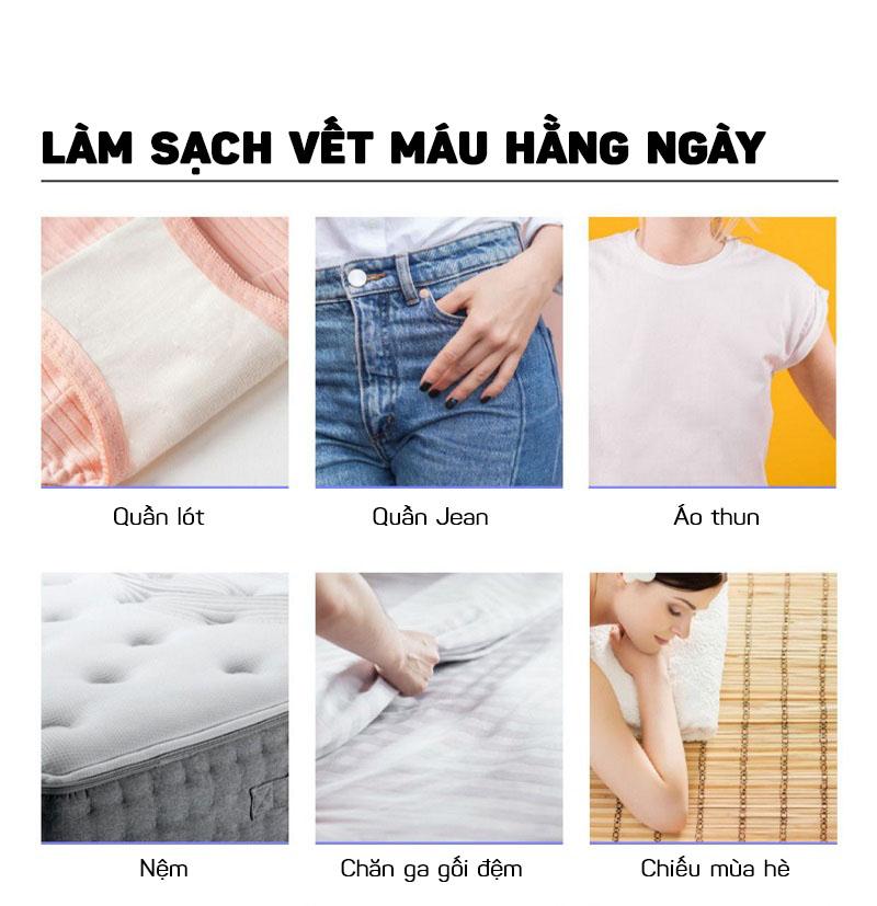 Dung Dịch Tẩy Rửa Vết Máu Trên Quần Áo, Đồ Lót Siêu Sạch 200ML- Hàng Nhập Khẩu