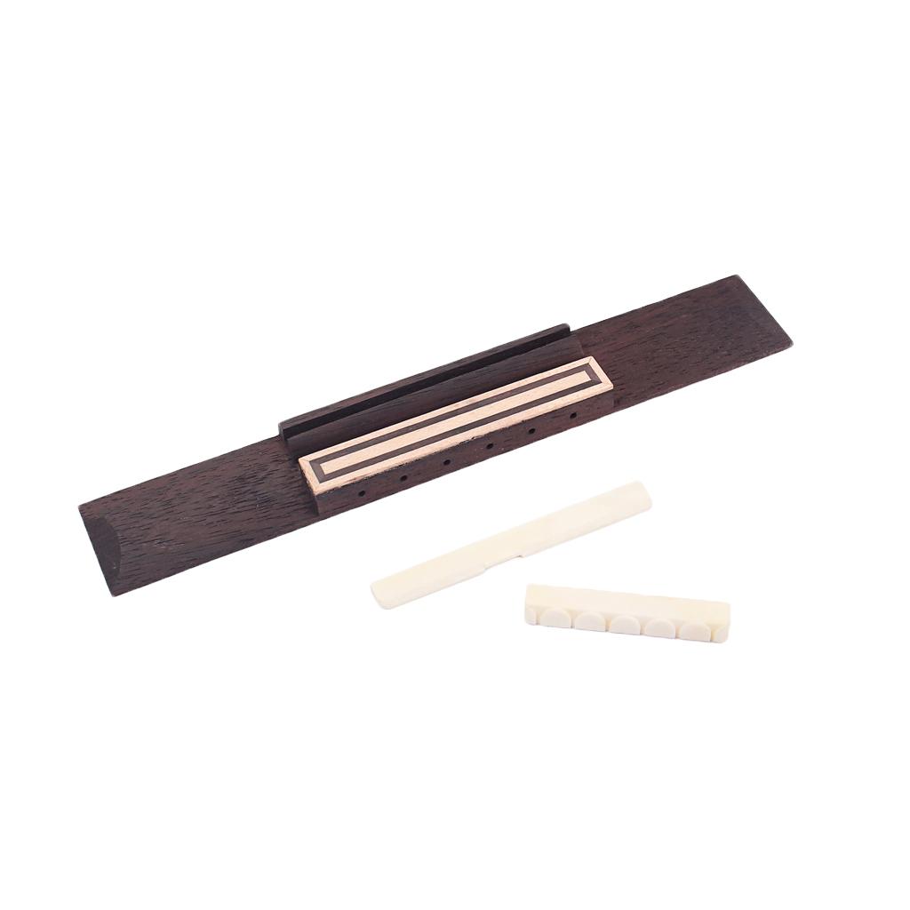 Sunnimix Đàn Guitar Cổ Điển Cầu Thay Thế Và Yên Xe Hạt Xương Dành Cho Đàn Guitar Phụ Kiện