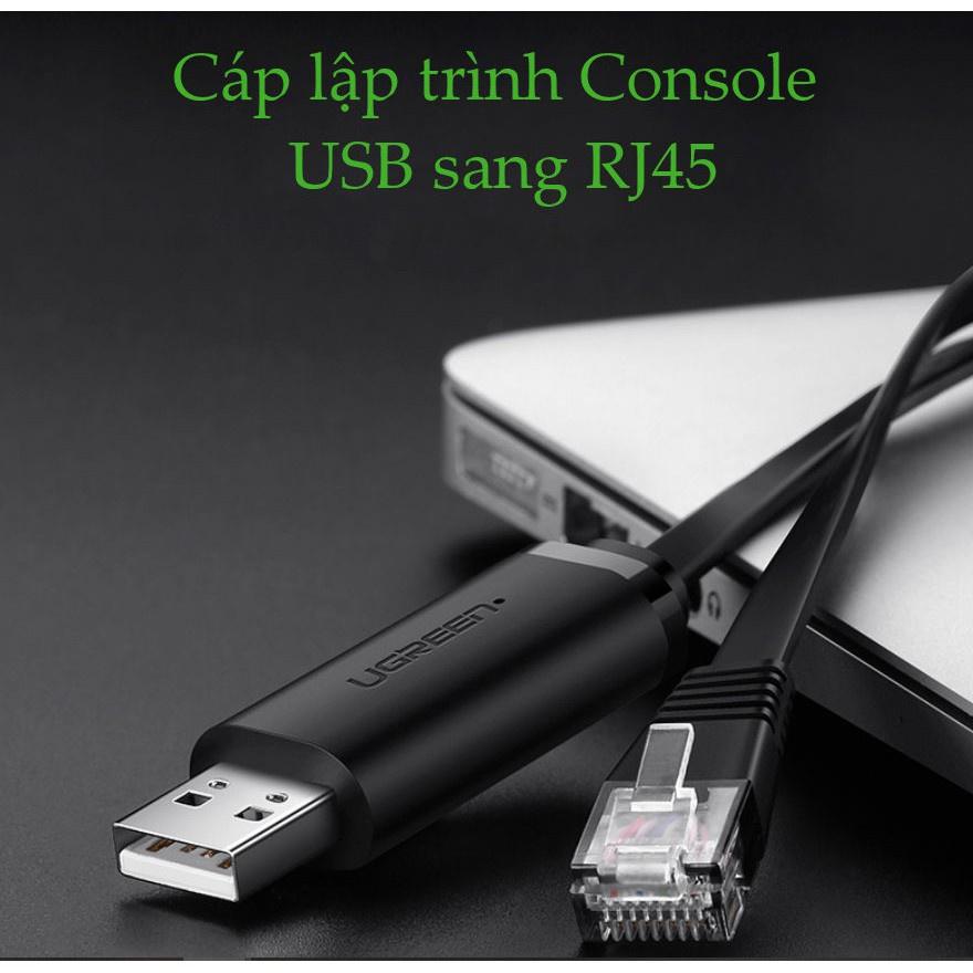 Dây cáp USB 2.0 sang RJ45 FTDI UGREEN CM204 50773 60813 (chuẩn 8 pin) hàng chính hãng