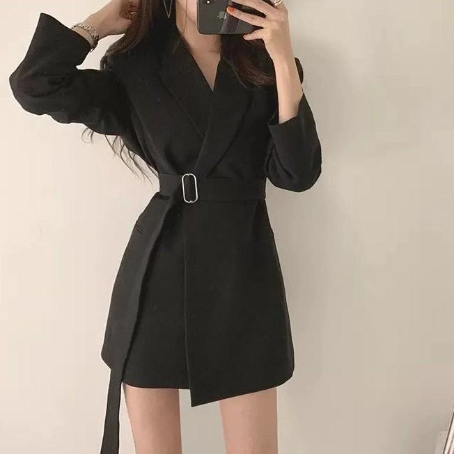 Áo khoác Blazer nữ nịt dây đẹp, phong cách hàn LXK77085