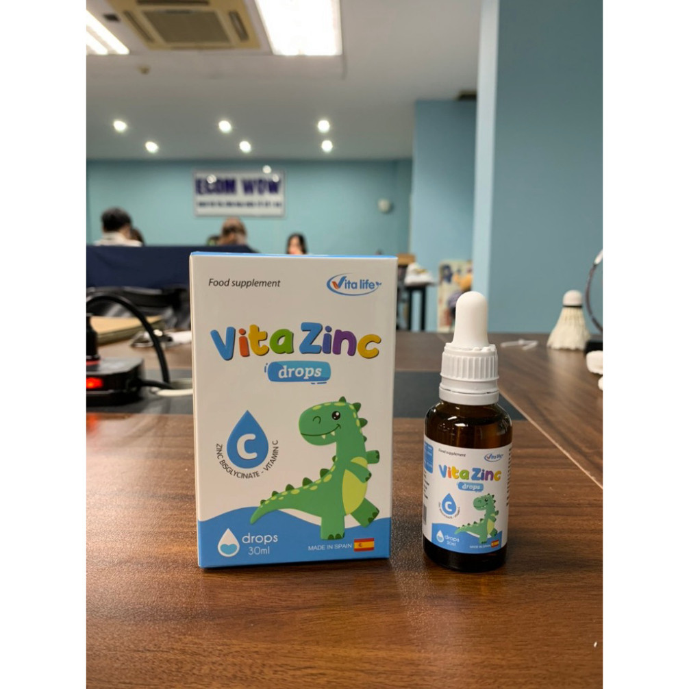 Kẽm hữu cơ nhỏ giọt Vita ZinC VITALIFE Chai 30ml Cho Bé Ăn Ngon Tăng Cân, Tăng Sức Đề Kháng
