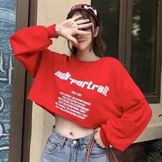 ÁO TAY DÀI CROPTOP FORM RỘNG CÁ TÍNH