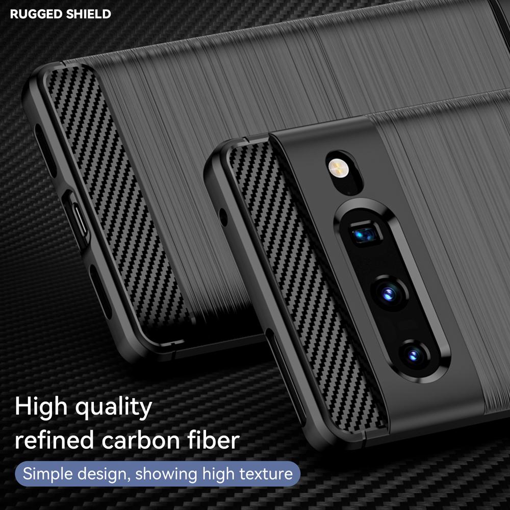 Ốp lưng cho Google Pixel 7 Pro silicone mềm Carbon phay xước chống sốc chống vân tay