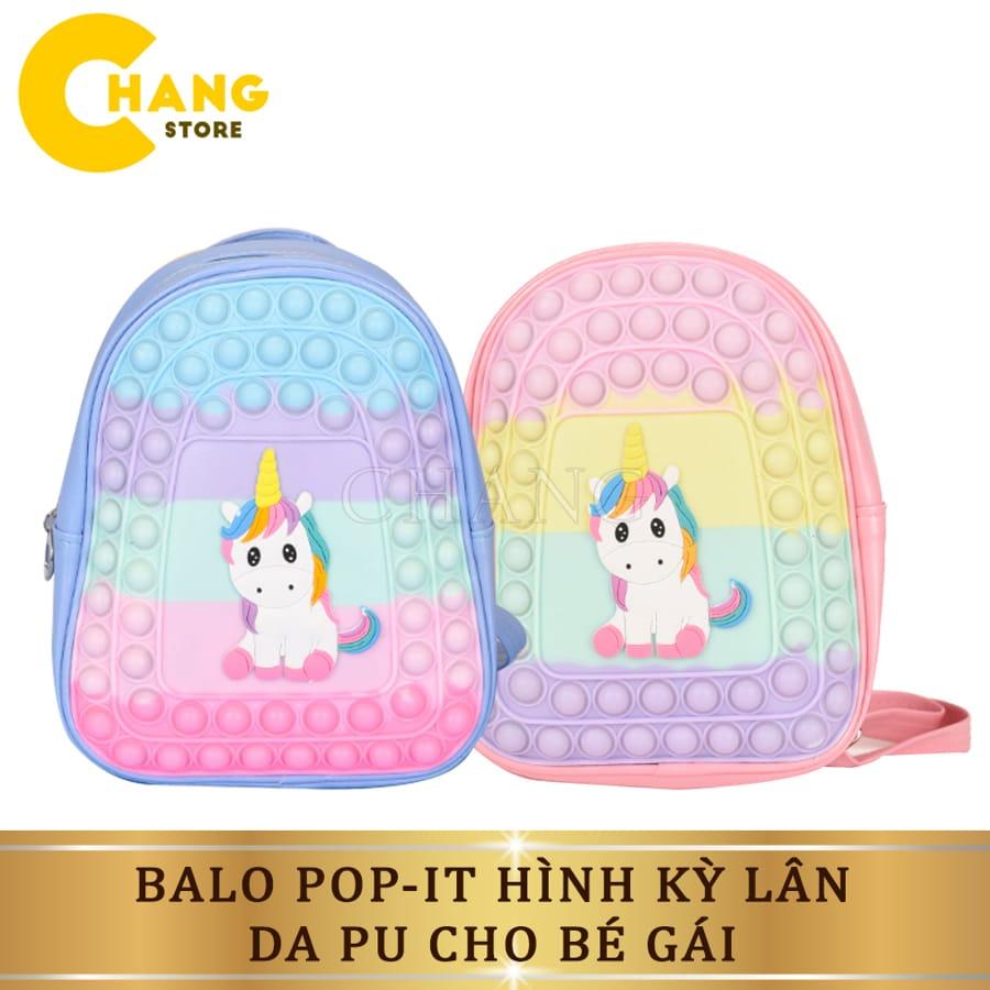 Balo Pop It Cho Bé Gái Từ 1-6 Tuổi, Balo Trẻ Em Họa Tiết Hoạt Hình Dễ Thương Chống Thấm Nước Chất Liệu An Toàn Cho Bé