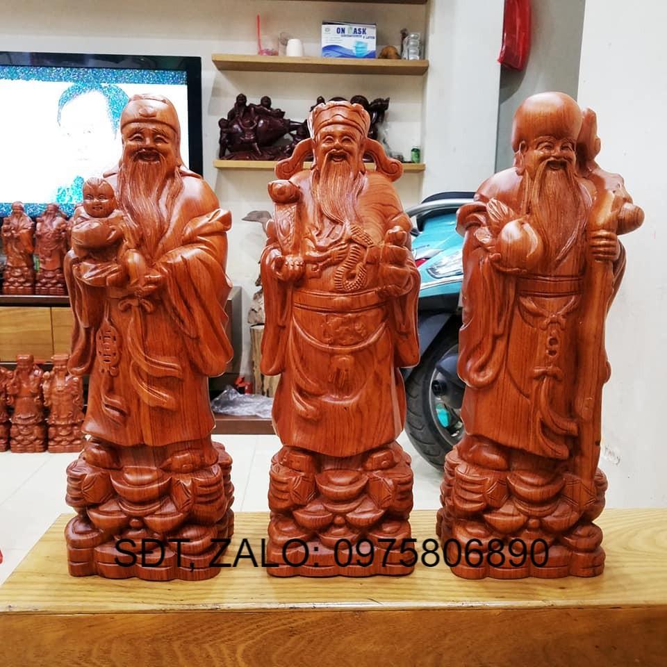 Bộ tượng tam đa phúc lộc thọ gỗ hương