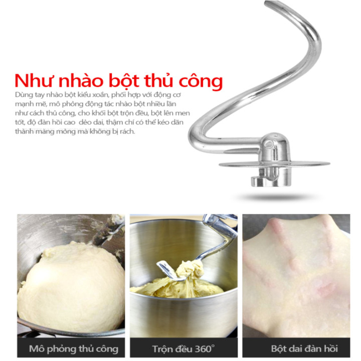 Máy trộn bột, đánh trứng 3 tốc độ đánh cao cấp thương hiệu DSP KM3030 - 2 màu: Đen và Trắng - Công suất: 1000W - Dung tích: 5.0 lít - Hàng Nhập Khẩu