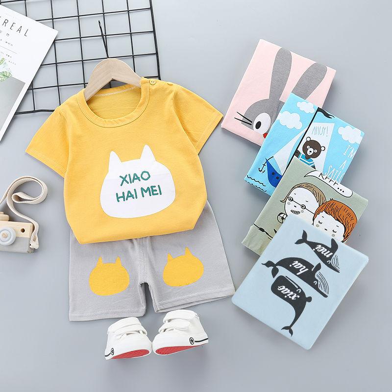 Đồ bộ bé trai, bé gái 0-20 tháng hình anime chất cotton Calcybaby020