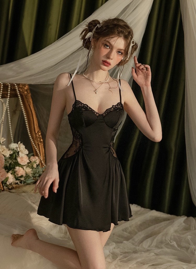 Váy Ngủ Hơ Lưng Tinh Tế (không kèm áo choàng) - B.Lingerie