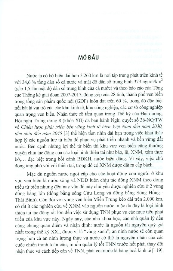 Xâm Nhập Mặn Vùng Ven Biển Lưu Vực Sông Vu Gia - Thu Bồn Và Các Giải Pháp Kiểm Soát