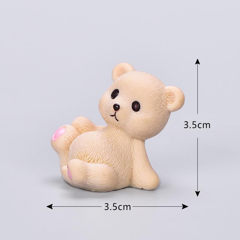 Tiểu cảnh mini ️ Mô hình gấu nâu đáng yêu trang trí tiểu cảnh sen đá, sân vườn, terrarium