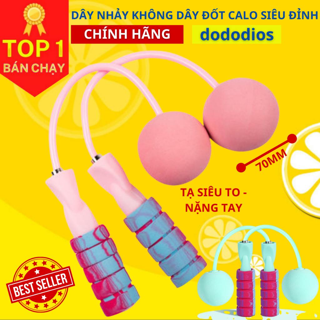 Dây nhảy không dây đếm số tính calo có tạ bóng to không tiếng ồn tự đếm vòng - chính hãng dododios