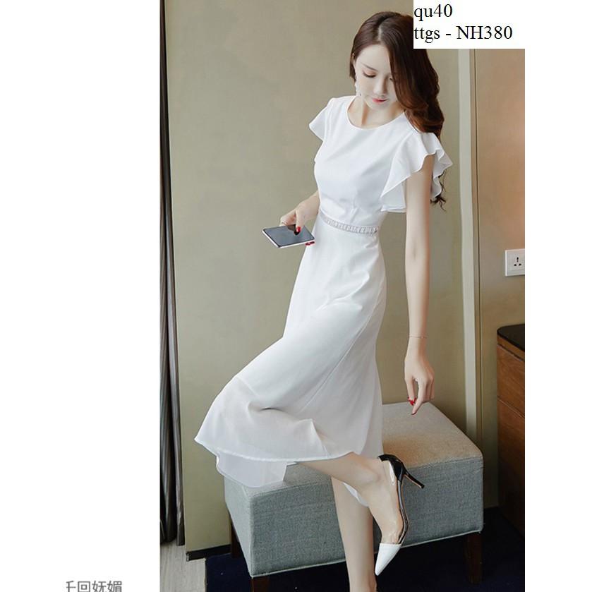 Ttgs - NH380 ĐẦM VOAN XÒE TAY CÁNH TIÊN