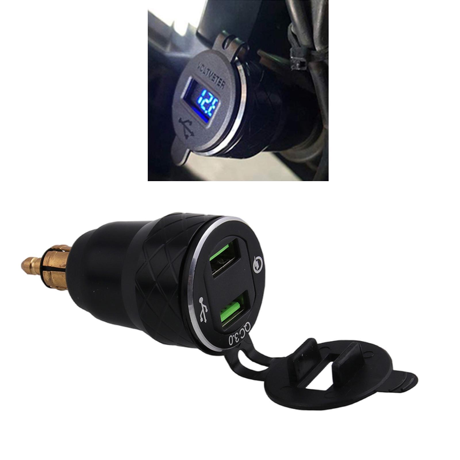 Dual USB Charger LED Display Voltage Display Power Outlet Universal Mini