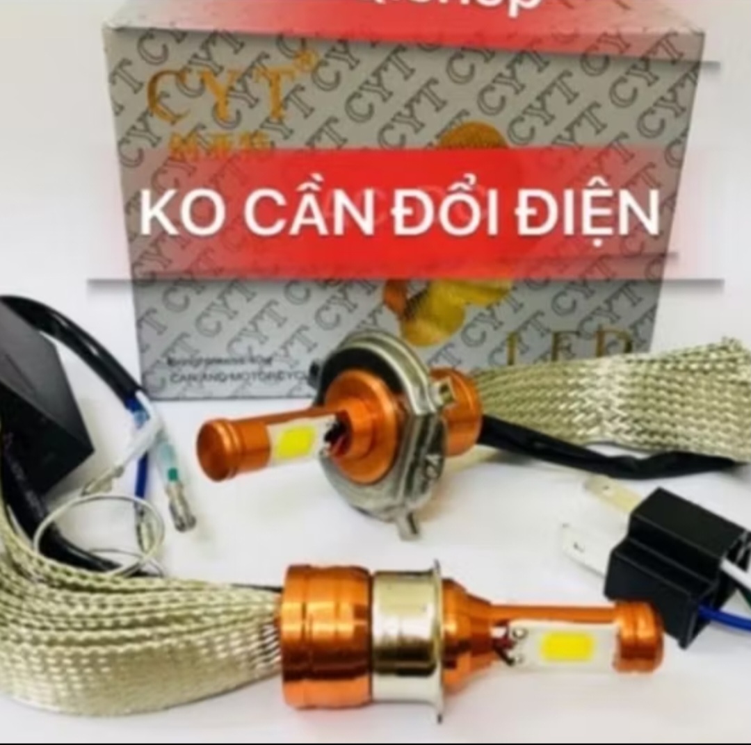 BÓNG ĐÈN PHA LED 3 TIM SIÊU SÁNG LẮP XE MÁY ÔTÔ MẪU MỚI