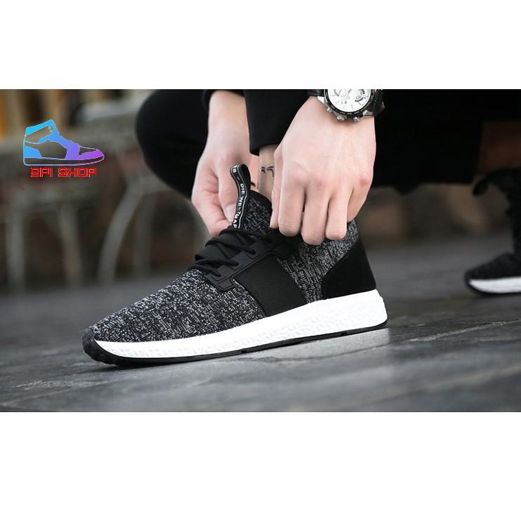 Giày Nam Thể Thao Sneakers Đen,HHT,PHONG CÁCH TRẺ TRUNG Đế Đúc G19