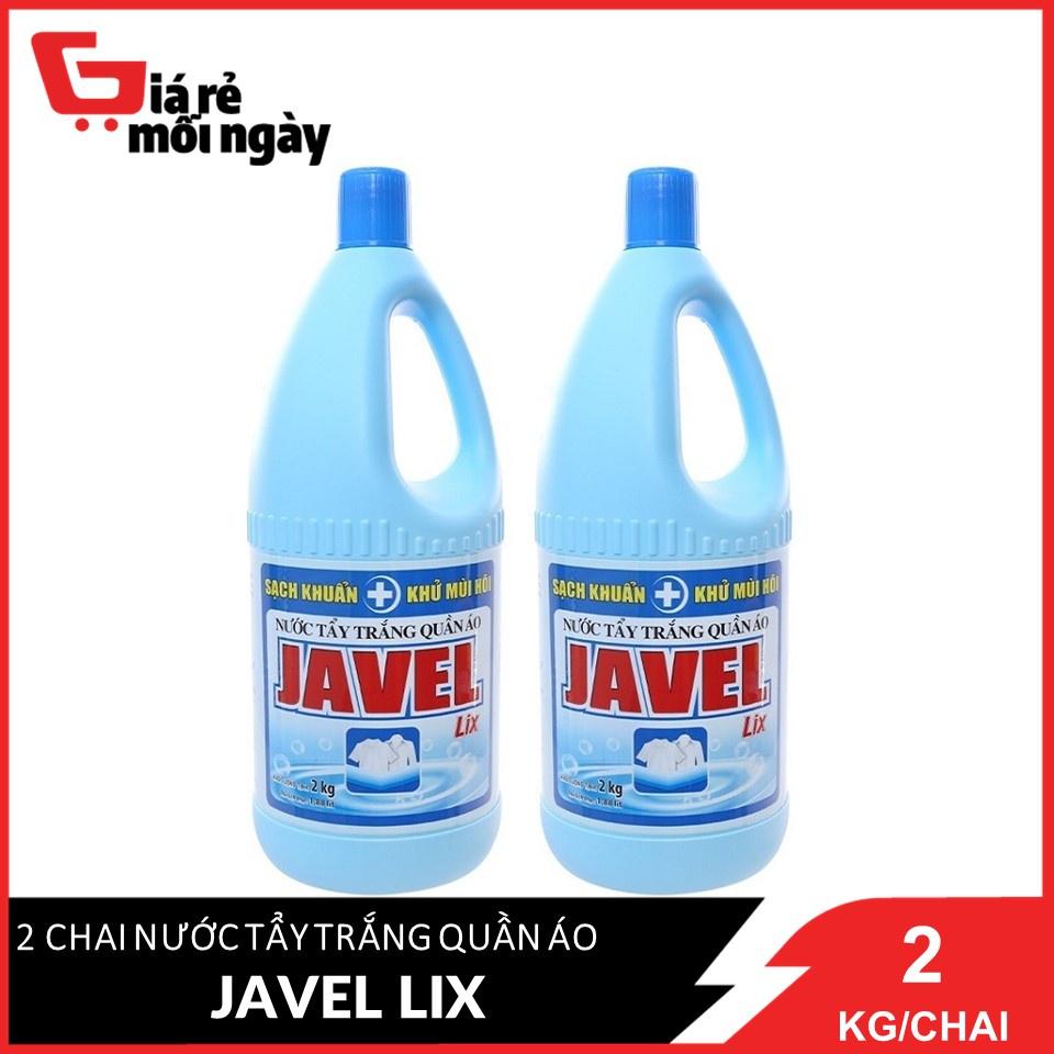 COMBO 2 Nước Tẩy TRẮNG QUẦN ÁO Javel LIX 2Kgx2