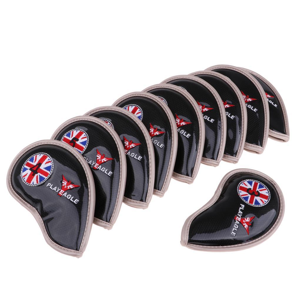 10pcs/pack Golf Club Head Covers Wedge Iron Protective Iron Covers