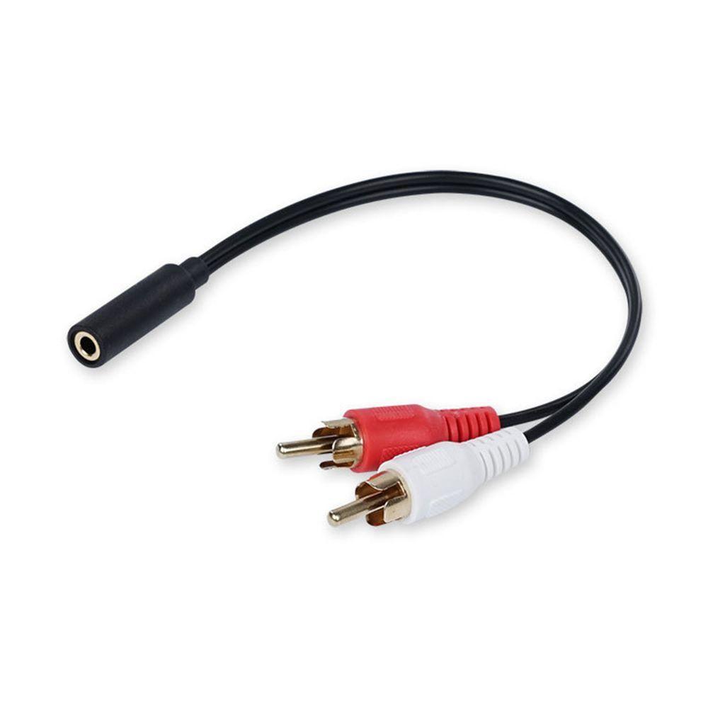 Bộ 5 Dây Cáp Chuyển Đổi Âm Thanh Rca Av 1 Đầu Cắm 3.5mm Sang 2 Rca Nhiều Màu Cho Pc Tv