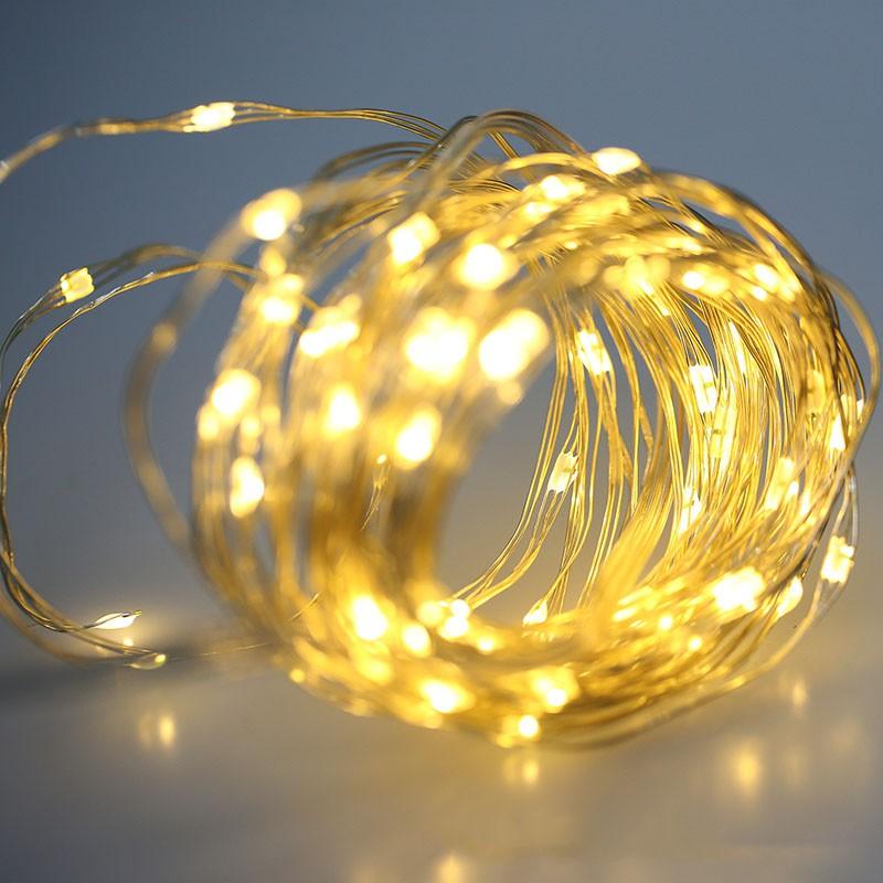 5m 50led copper Wire LED String Lights USB Powered+Remote Controller New Year Christmas Gift