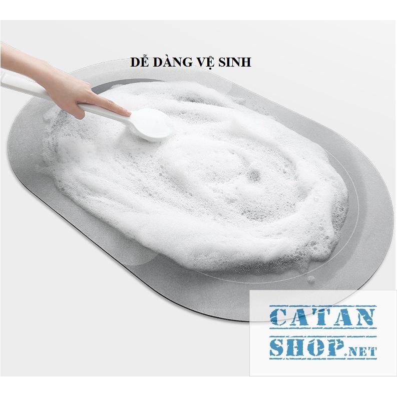 Thảm chùi chân Hút Nước - Thảm Lau Chân Siêu Mềm Siêu Dày, đế cao su chống trượt(40 * 60 cm)GD547-TLauChanSili