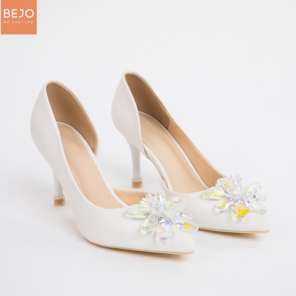 GIÀY CƯỚI - GIÀY CÔ DÂU BEJO H51 HOA PHA LÊ - WEDDING SHOES