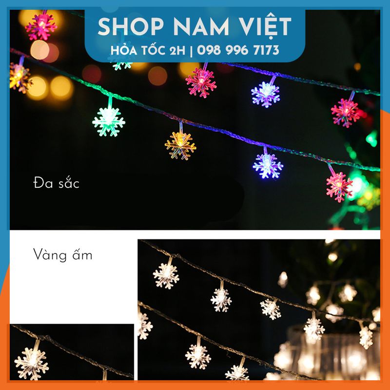 Dây Đèn LED Trang Trí Bông Tuyết