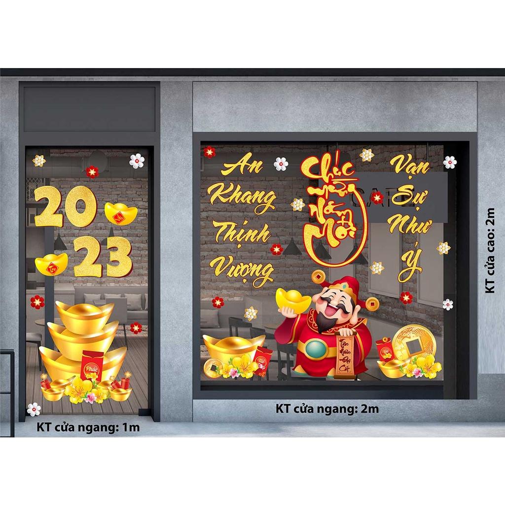 DECAL TRANG TRÍ TẾT 2023 COMBO SỐ 15