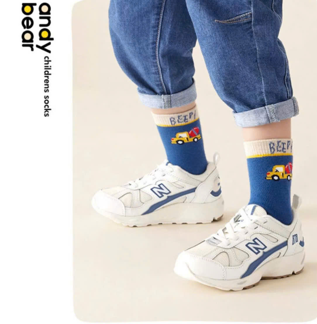 SET 5 ĐÔI TẤT VỚ XANH 02 DỄ THƯƠNG TỪ 1-12 TUỔI DÀNH CHO BÉ TRAI BÉ GÁI