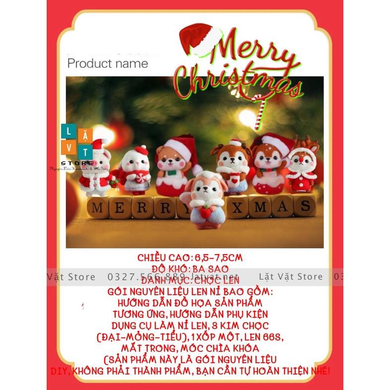 Bộ len chọc làm quà giáng sinh, Noel mới có hướng dẫn - Needle felting Noel, merry christmas