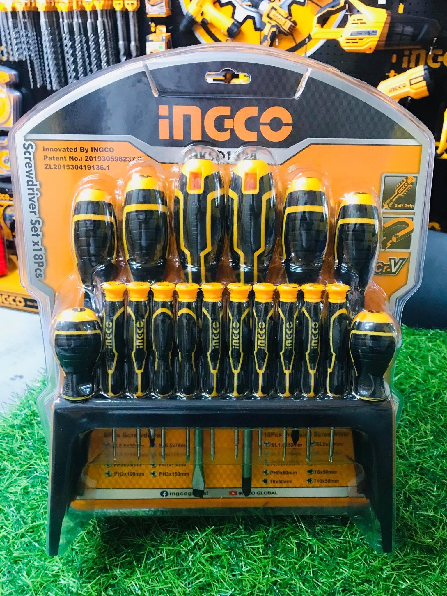 BỘ TUỐC NƠ VÍT (TÔ VÍT) 18 CHI TIẾT INGCO HKSD1828 - HÀNG CHÍNH HÃNG