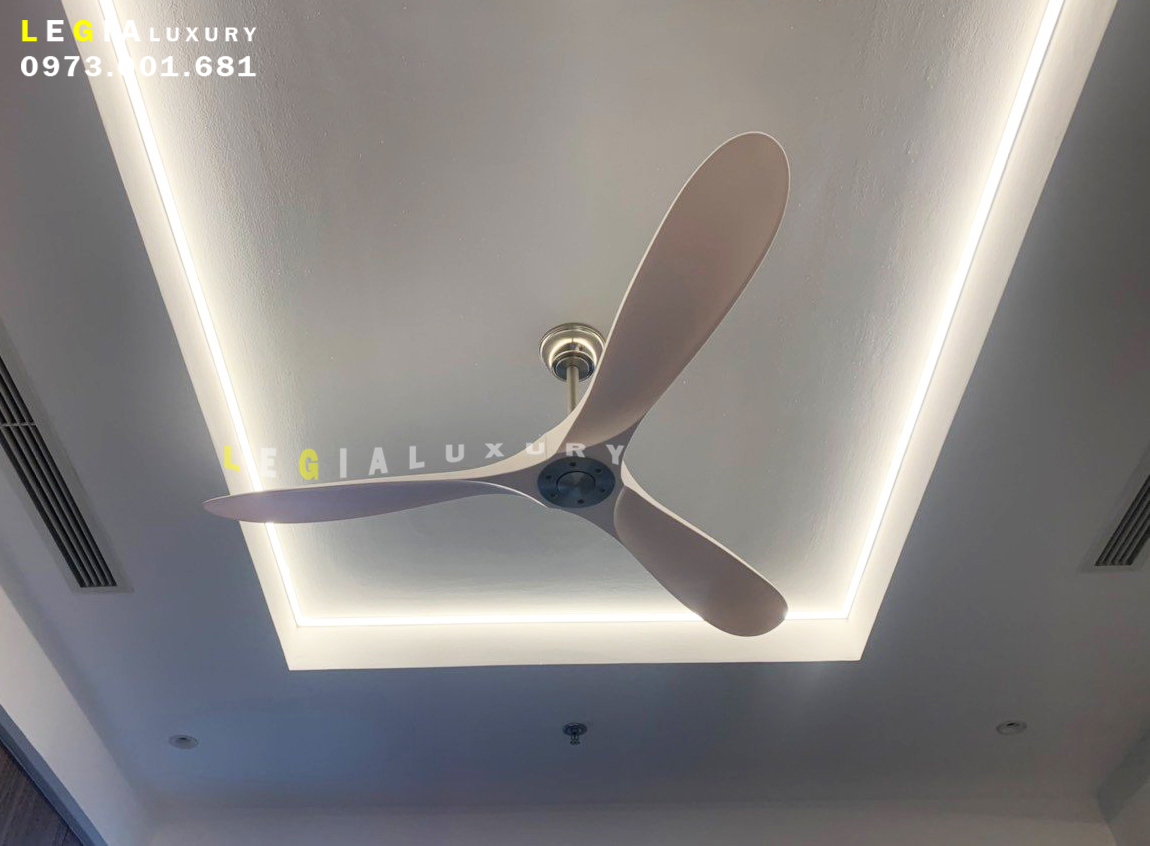 Quạt Trần Hiện Đại Gió Mạnh Lê Gia LGFAN713T - Chiều Cao 25cm - Sải Cánh 155cm - Bảo Hành 5 Năm