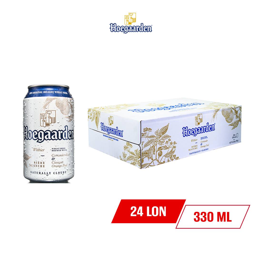 Thùng 24 Lon Bia Hoegaarden White